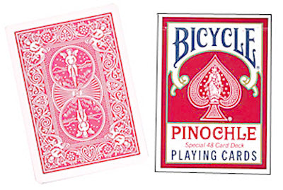 Cartas Bicicleta Pinochle Poker-tamaño (Rojo)