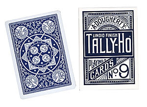 Cartas Tally Ho Fan Back tamaño Poker (Azul)