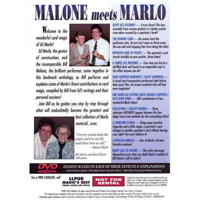 Malone conoce a Marlo #1 por Bill Malone - DVD 