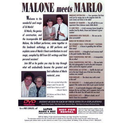 Malone conoce a Marlo #6 por Bill Malone - DVD 