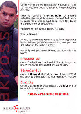 Akross de Sean Fields - DVD 