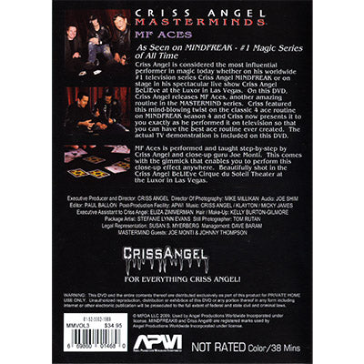 Mentes maestras (MF Aces) vol. 3 de Criss Angel - DVD 