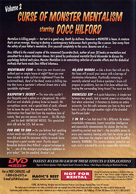 Docc Hilford: Curse Of Monster Mentalism Volumen 2 - DVD 