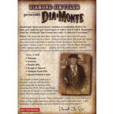 DiaMonte (DVD y cartas) de Diamond Jim Tyler - DVD 