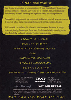 Scripted Insanity Volumen 1 por Larry Davidson - DVD