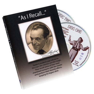 As I Recall (juego de 2 DVD) - Tony Slydini