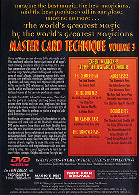 La magia más grande del mundo: Master Card Technique Volumen 3 - DVD 