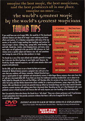 La magia más grande del mundo: Thumbtips - DVD 