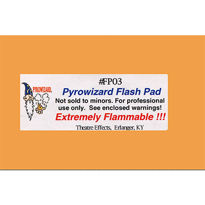 Efectos de teatro Pyrowizard™ Flash Paper Sheets - 2"x3" 20 hojas