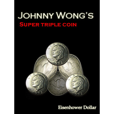 Super Triple Coin Eisenhower Dollar (con DVD) de Johnny Wong - Truco 