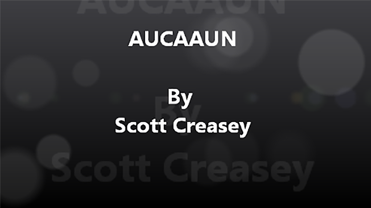 AUCAAUN - Cualquier tarjeta desconocida en cualquier número desconocido Video DESCARGAR por Scott Creasey