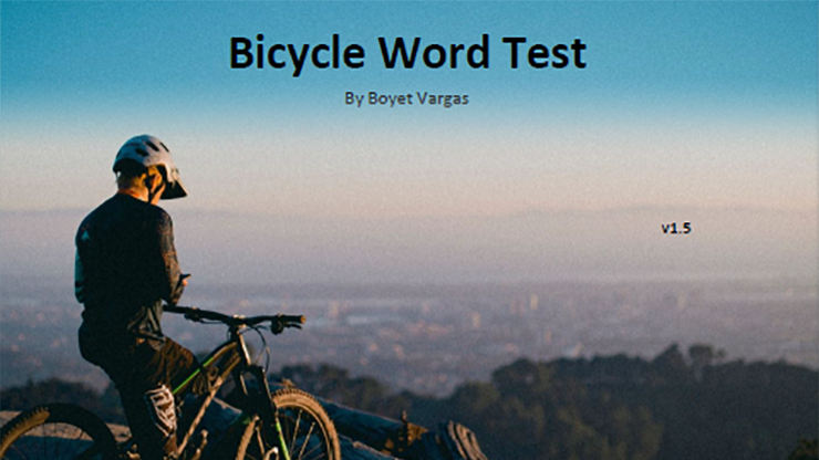 Bicicleta Word Test de Boyet Vargas ebook DESCARGAR