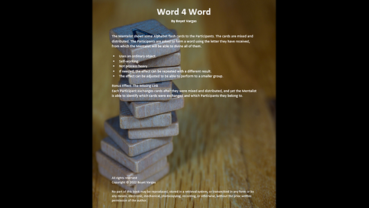 TFCM Presenta - Word 4 Word de Boyet Vargas ebook DESCARGAR